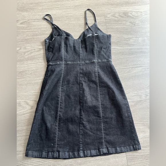 Urban Outfitters Contrast Stitch Denim Dress Size Medium - Picture 8 of 9